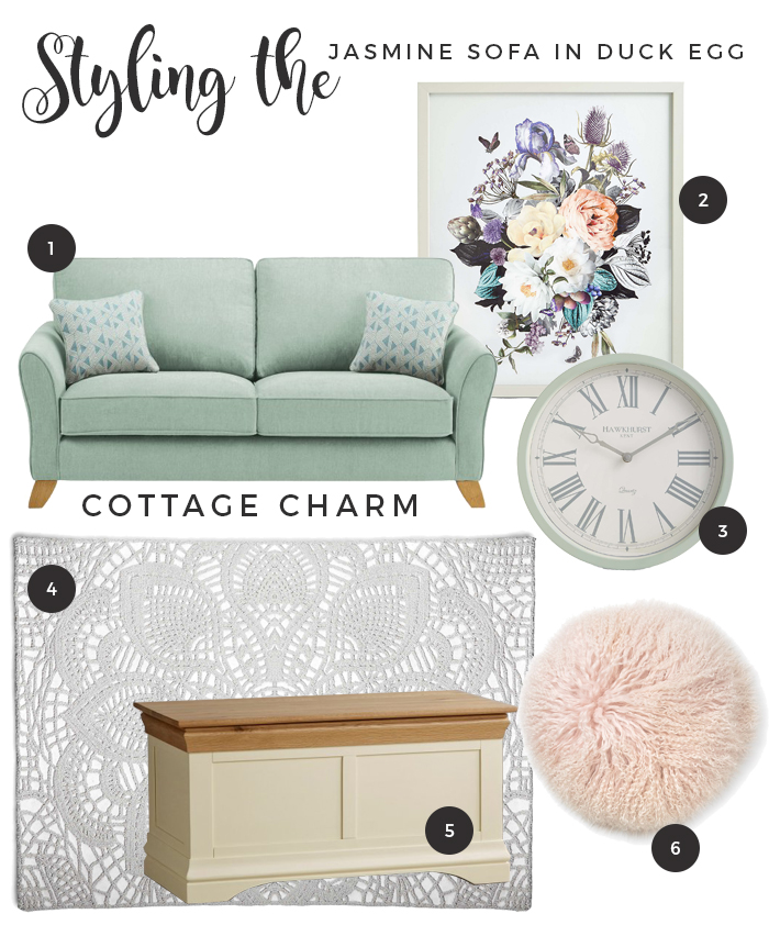 How to Style the Jasmine Range sofa Duck Egg - Country Charm (1)