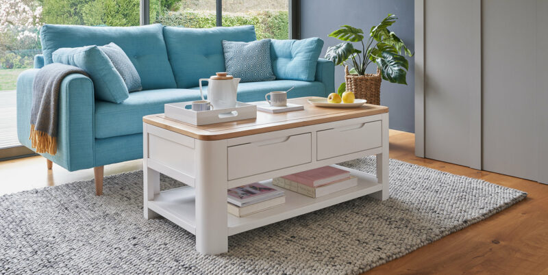 Hove white coffee table