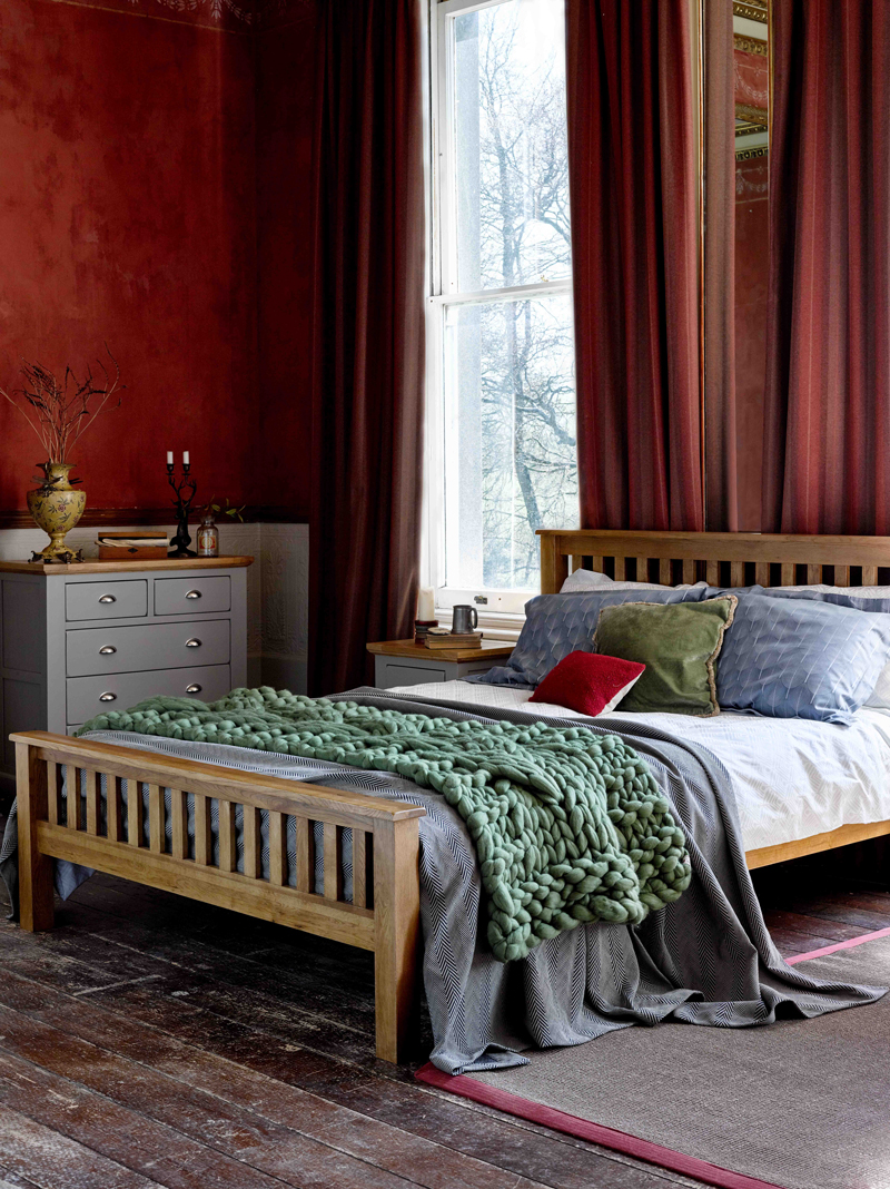 Warm Red Tone Bedroom