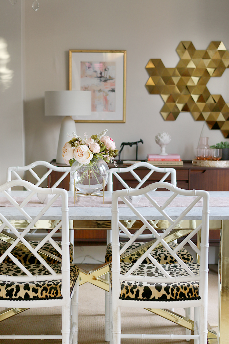 White bohemian dining table