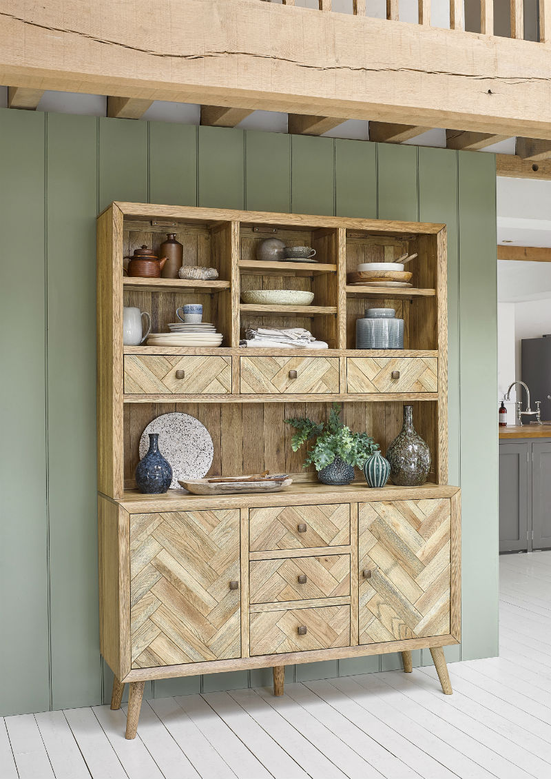 parquet patterned welsh dresser