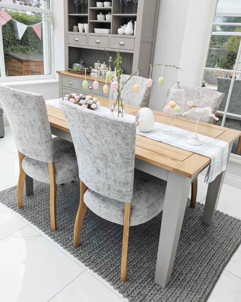 Easter grey painted dining table