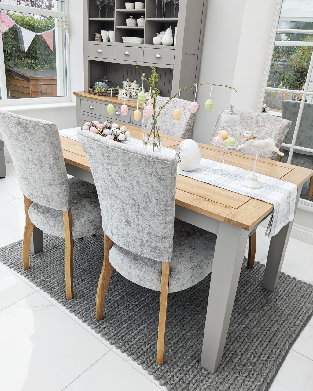 Easter grey painted dining table