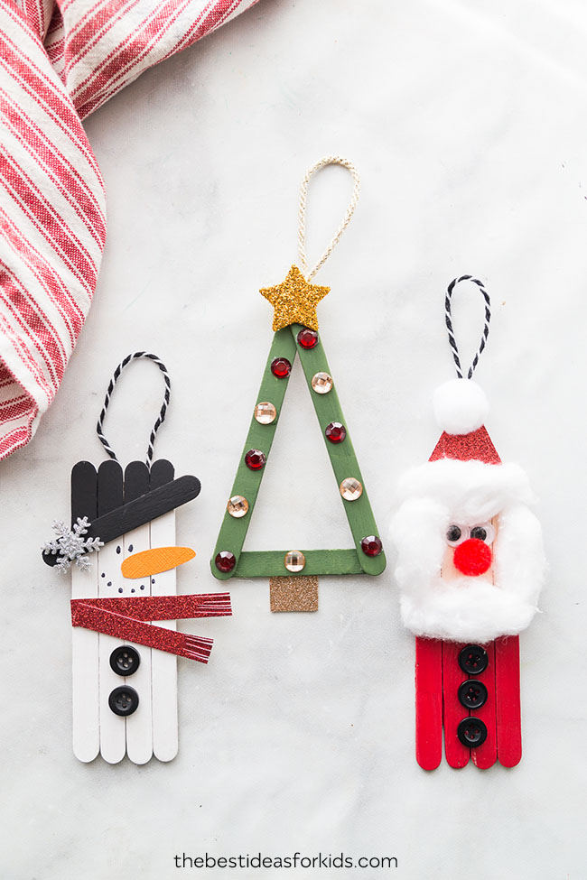 Christmas - Popsicle stick Christmas ornaments