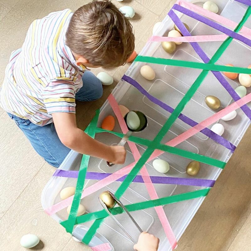 Indoor Easter egg hunt in a box