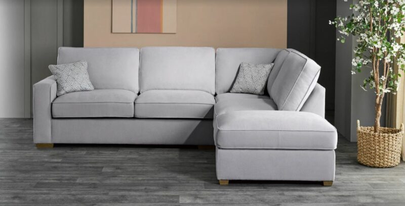 Texas grey fabric corner sofa