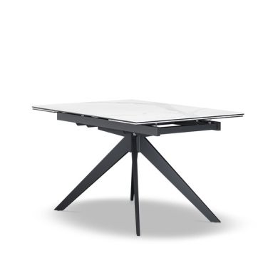 Trento White Ceramic Extendable Dining Table 130cm