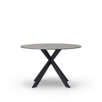 Venice 4ft Grey Ceramic Round Dining Table